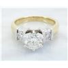 Image 1 : 1.30 ctw Leo Certified Diamond Ring- 14KT Yellow and White Gold