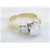 Image 2 : 1.30 ctw Leo Certified Diamond Ring- 14KT Yellow and White Gold