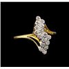 Image 1 : 0.16 ctw Diamond Ring - 14KT Yellow and White Gold