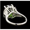 Image 3 : 4.29 ctw Tourmaline and Diamond Ring - Platinum