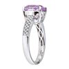 Image 2 : 3.85 ctw Kunzite and Diamond Ring - 14KT White Gold