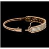 Image 4 : 1.85 ctw Diamond Bangle Bracelet - 14KT Rose and White Gold