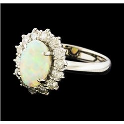 Opal and Diamond Ring - Platinum