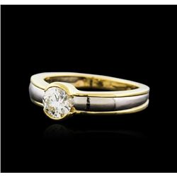 14KT Two-Tone Gold 0.50 ctw Diamond Solitaire Ring