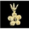 Image 2 : 0.06 ctw Diamond Pendant - 14KT Yellow Gold