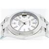 Image 8 : Rolex Stainless Steel White Index DateJust Men's Watch