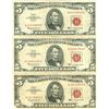 Image 1 : 1963 $5 VG/XF Red Seal Note Lot of 3