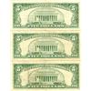 Image 2 : 1963 $5 VG/XF Red Seal Note Lot of 3