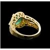 Image 3 : 14KT Yellow Gold 1.98 ctw Emerald and Diamond Ring