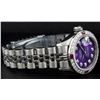 Image 8 : Rolex Stainless Steel Purple Diamond and Ruby DateJust Watch