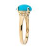 Image 2 : 2.41 ctw Turquoise and Diamond Ring - 10KT Yellow Gold