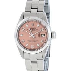 Rolex Stainless Steel DateJust Oyster Band Ladies Watch