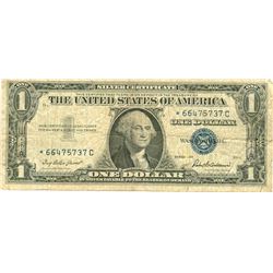 $1 VG+ Star Note Silver Certificate