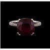 Image 2 : 10.16 ctw Ruby and Diamond Ring - 14KT White Gold