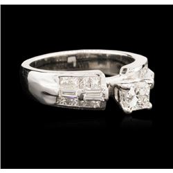 14KT White Gold 0.71 ctw Diamond Ring