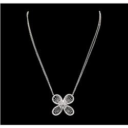 0.71 ctw Diamond Necklace - 14KT White Gold