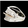 Image 3 : 0.84 ctw Diamond Ring - 14KT Rose and White Gold