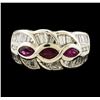 Image 2 : Ruby and Diamond Ring - Platinum