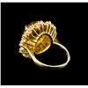 Image 3 : 14KT Yellow Gold 8.56 ctw Citrine and Diamond Ring