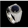 Image 4 : 2.87 ctw Sapphire and Diamond Ring - 14KT White Gold