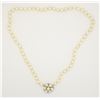 Image 8 : Pearl and Diamond Necklace - 14KT White Gold