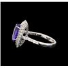 Image 3 : 14KT White Gold 2.51 ctw Tanzanite and Diamond Ring