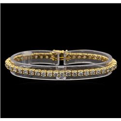 14KT Yellow Gold 5.01 ctw Diamond Tennis Bracelet