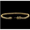 Image 3 : 14KT Yellow Gold 5.01 ctw Diamond Tennis Bracelet