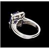 Image 3 : 14KT White Gold 3.57 ctw Tanzanite and Diamond Ring