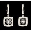 Image 1 : 0.76 ctw Diamond Dangle Earrings - 14KT White Gold