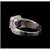 Image 3 : 14KT White Gold 1.33 ctw Tanzanite and Diamond Ring