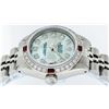 Image 2 : Rolex Stainless Steel Blue MOP Diamond and Ruby DateJust Ladies Watch