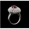 Image 4 : 14KT White Gold 2.73 ctw Ruby and Diamond Ring