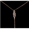 Image 2 : 14KT Rose Gold 0.69 ctw Diamond Necklace