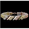 Image 1 : 1.35 ctw Diamond Bracelet - 14KT Tri-Tone Gold