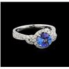 Image 1 : 14KT White Gold 1.51 ctw Tanzanite and Diamond Ring