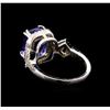 Image 3 : 14KT White Gold 3.40 ctw Tanzanite and Diamond Ring