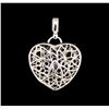 Image 2 : 4.91 ctw Ruby Heart Pendant - 18KT White Gold