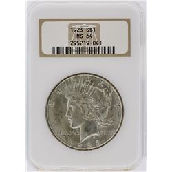 1923 NGC MS64 Peace Silver Dollar