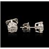 Image 2 : 14KT White Gold 1.53 ctw Diamond Stud Earrings