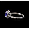 Image 3 : 18KT White Gold 1.52 ctw Tanzanite and Diamond Ring