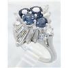 Image 5 : 1.04 ctw Diamond and Sapphire Ring - 18KT White Gold