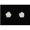 Image 6 : 0.90 ctw Diamond Stud Earrings - 14KT White Gold