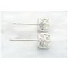 Image 9 : 0.90 ctw Diamond Stud Earrings - 14KT White Gold
