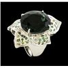 Image 4 : 12.97 ctw Tourmaline and Diamond Ring - 18KT White Gold