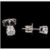 Image 2 : 0.86 ctw Diamond Solitaire Earrings - 14KT White Gold