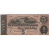 Image 1 : 1864 $5 Confederate States of America Bank Note