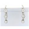 Image 4 : 1.06 ctw Diamond Earrings - Platinum and 18KT Gold