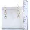 Image 6 : 1.06 ctw Diamond Earrings - Platinum and 18KT Gold