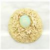 Image 1 : Opal Brooch - 14KT Yellow Gold
